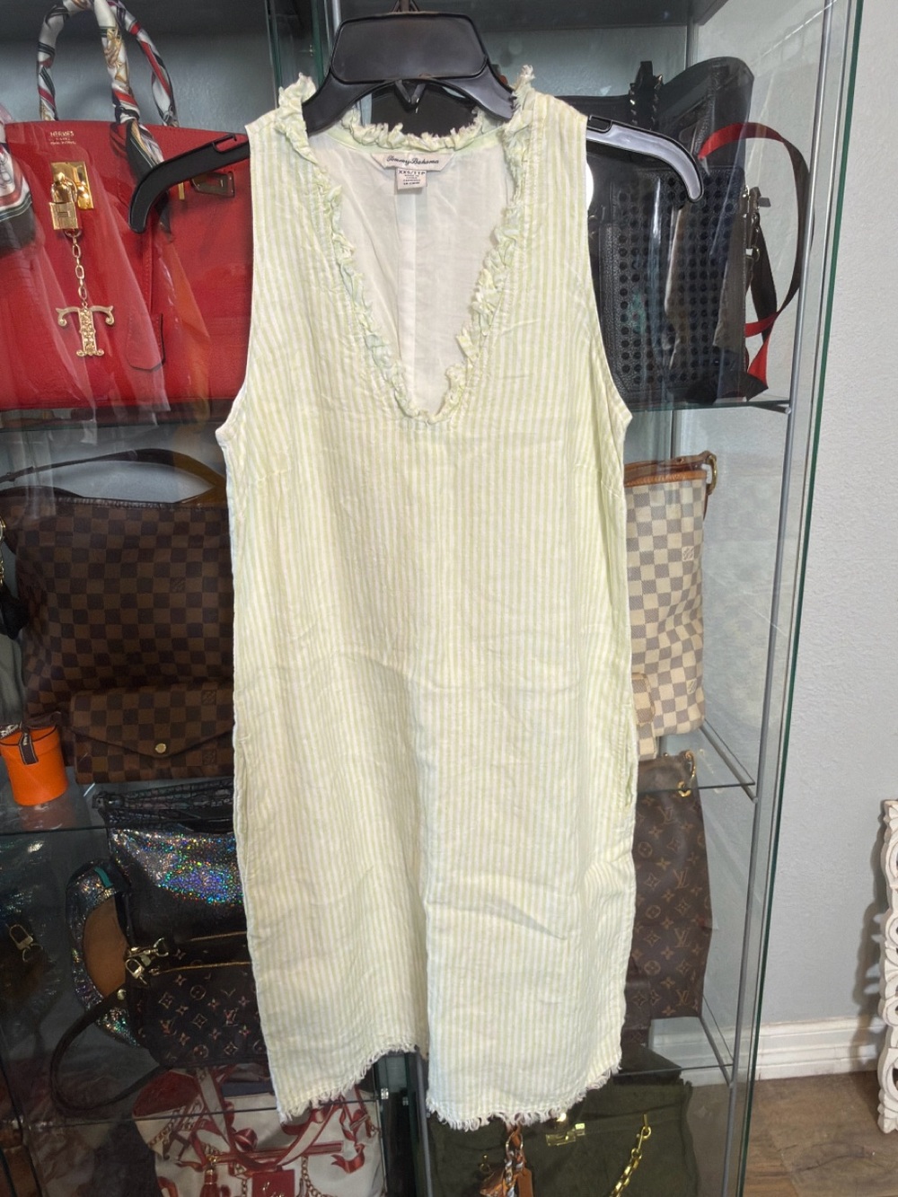 Tommy Bahama Pale Yellow Lightweight Shift Dress